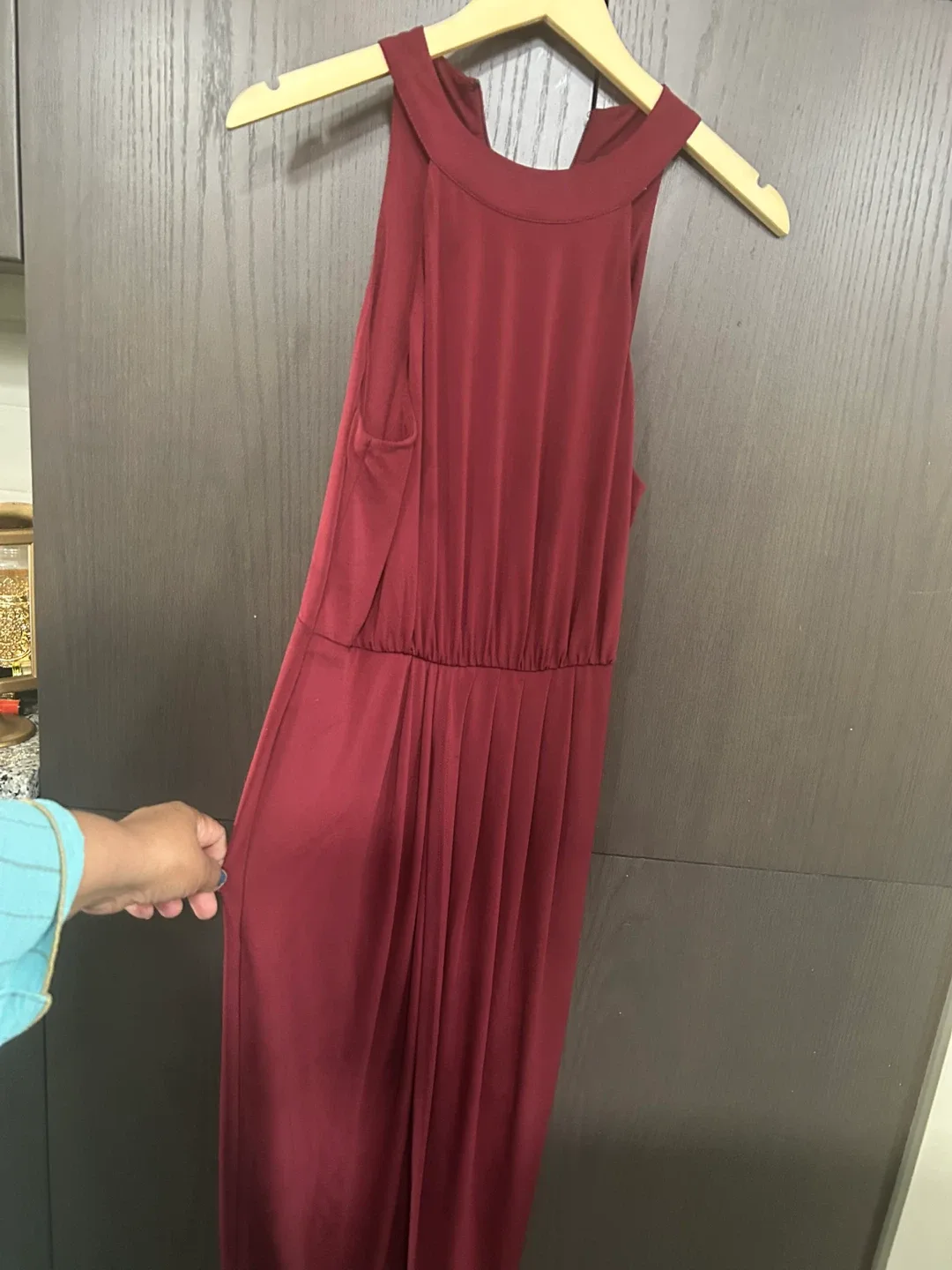 Burgundy Sleeveless Jumpsuit - photo 3