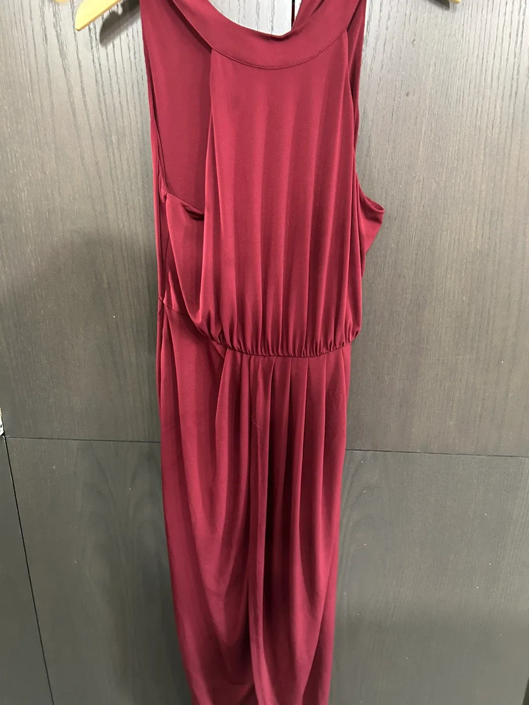 Burgundy Sleeveless Jumpsuit