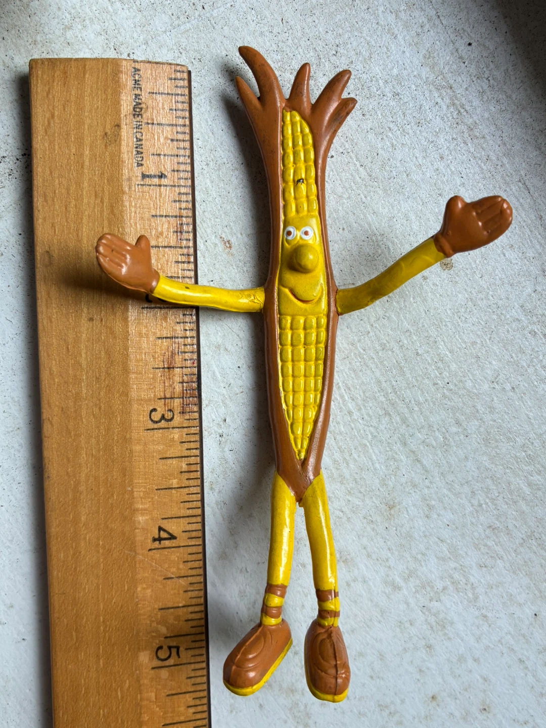 Vintage CWP Bendable Corn Cob toy Figure 5.5" Anthropomorphic