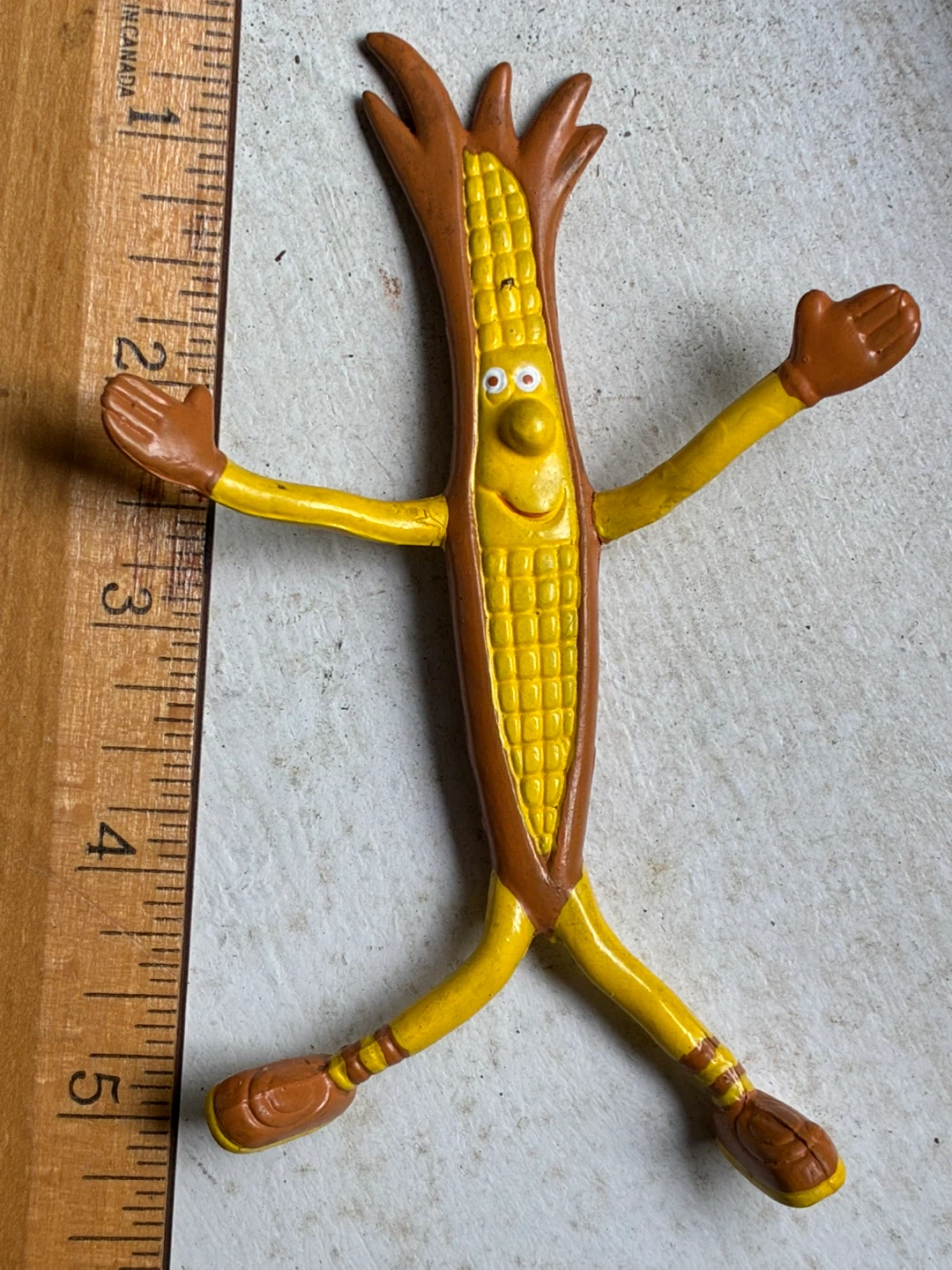 Vintage CWP Bendable Corn Cob toy Figure 5.5" Anthropomorphic - photo 5