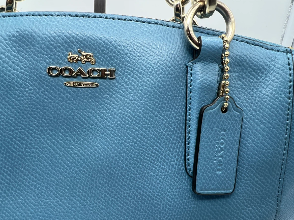 Coach Mini Christie Carryall Blue Leather Satchel - photo 2