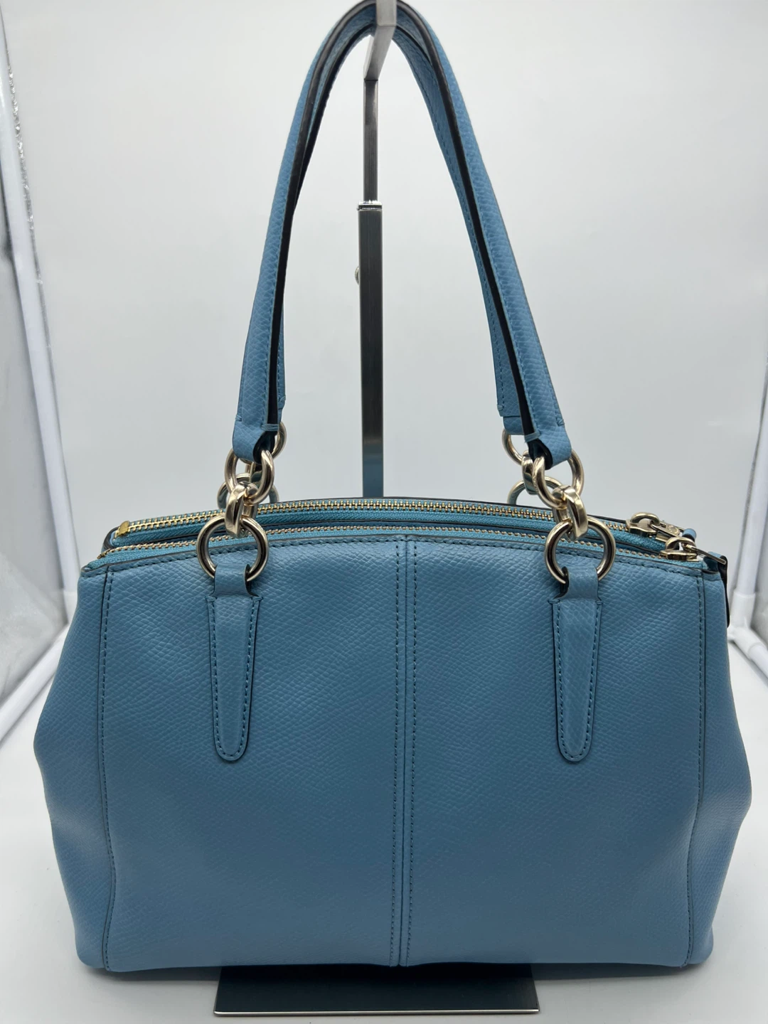 Coach Mini Christie Carryall Blue Leather Satchel - photo 4