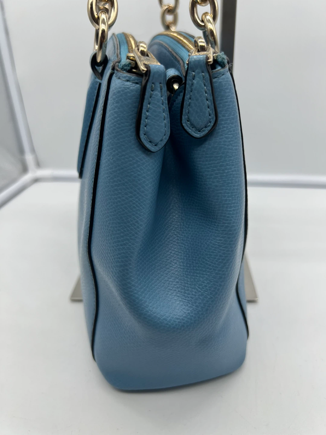 Coach Mini Christie Carryall Blue Leather Satchel - photo 5