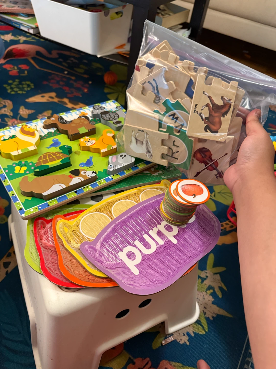 Melissa & Doug Wooden Educational Puzzle Set
