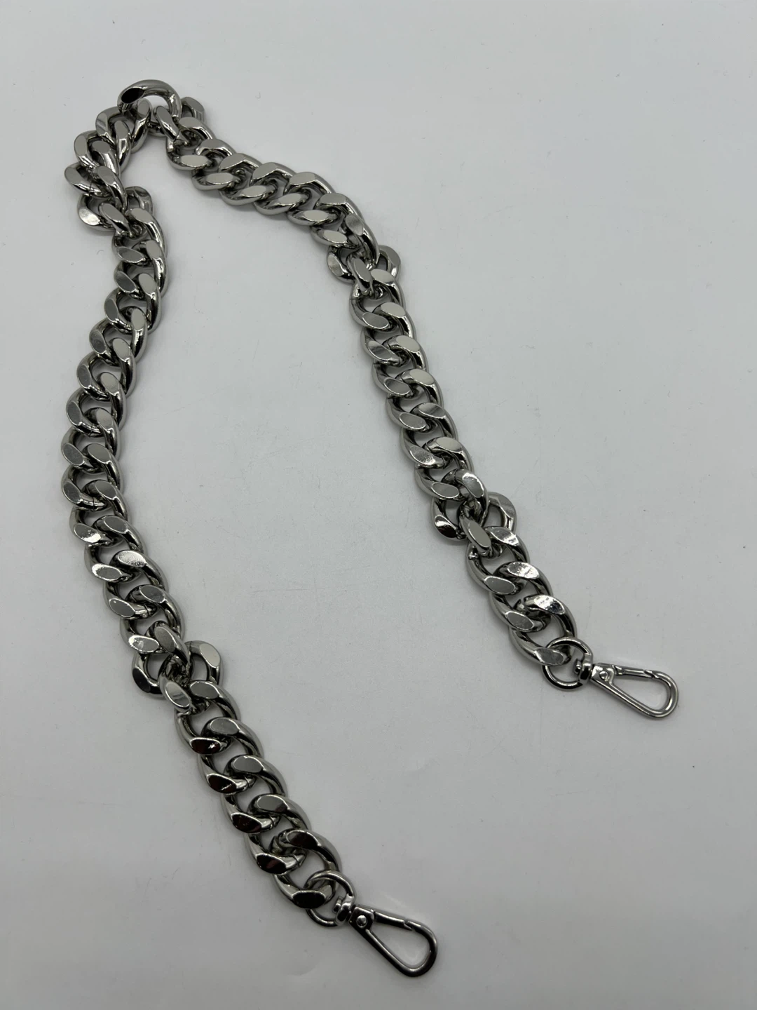 Lambert Heavy Duty Silver Tone Chain Link Bag Strap