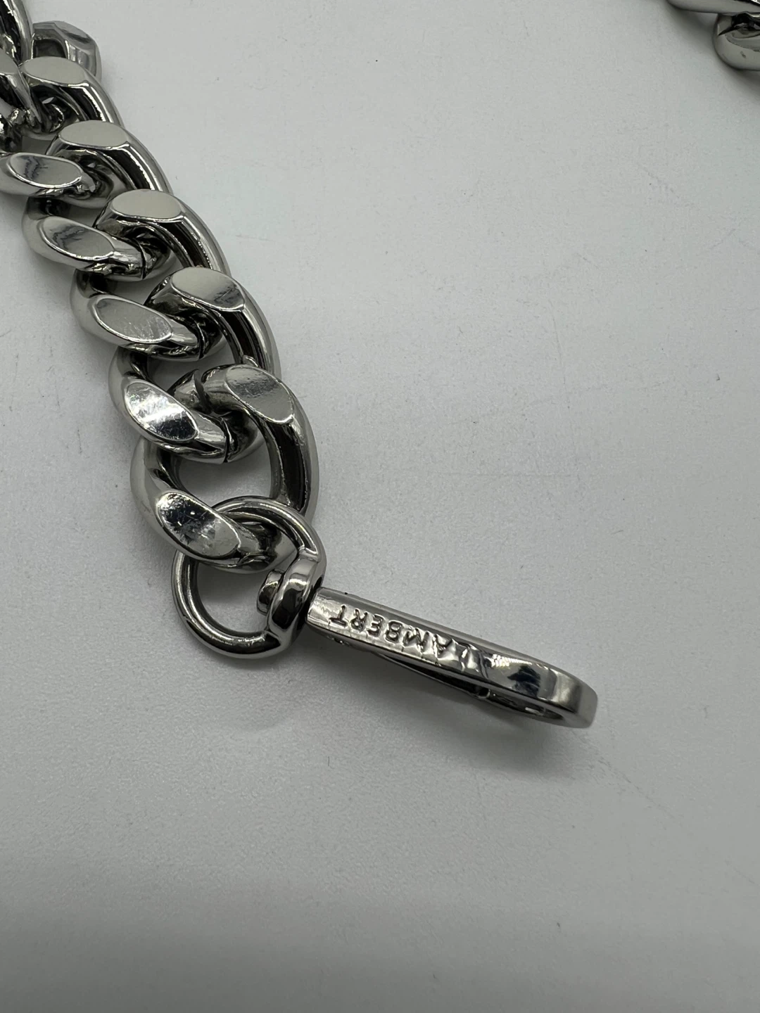 Lambert Heavy Duty Silver Tone Chain Link Bag Strap - photo 2