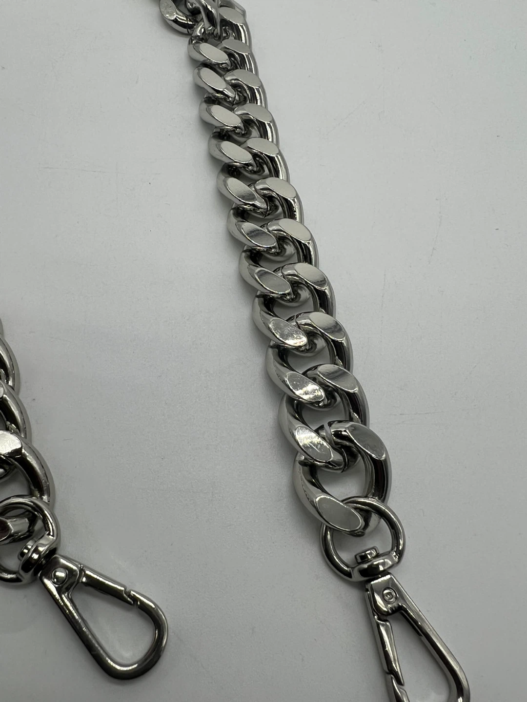 Lambert Heavy Duty Silver Tone Chain Link Bag Strap - photo 3
