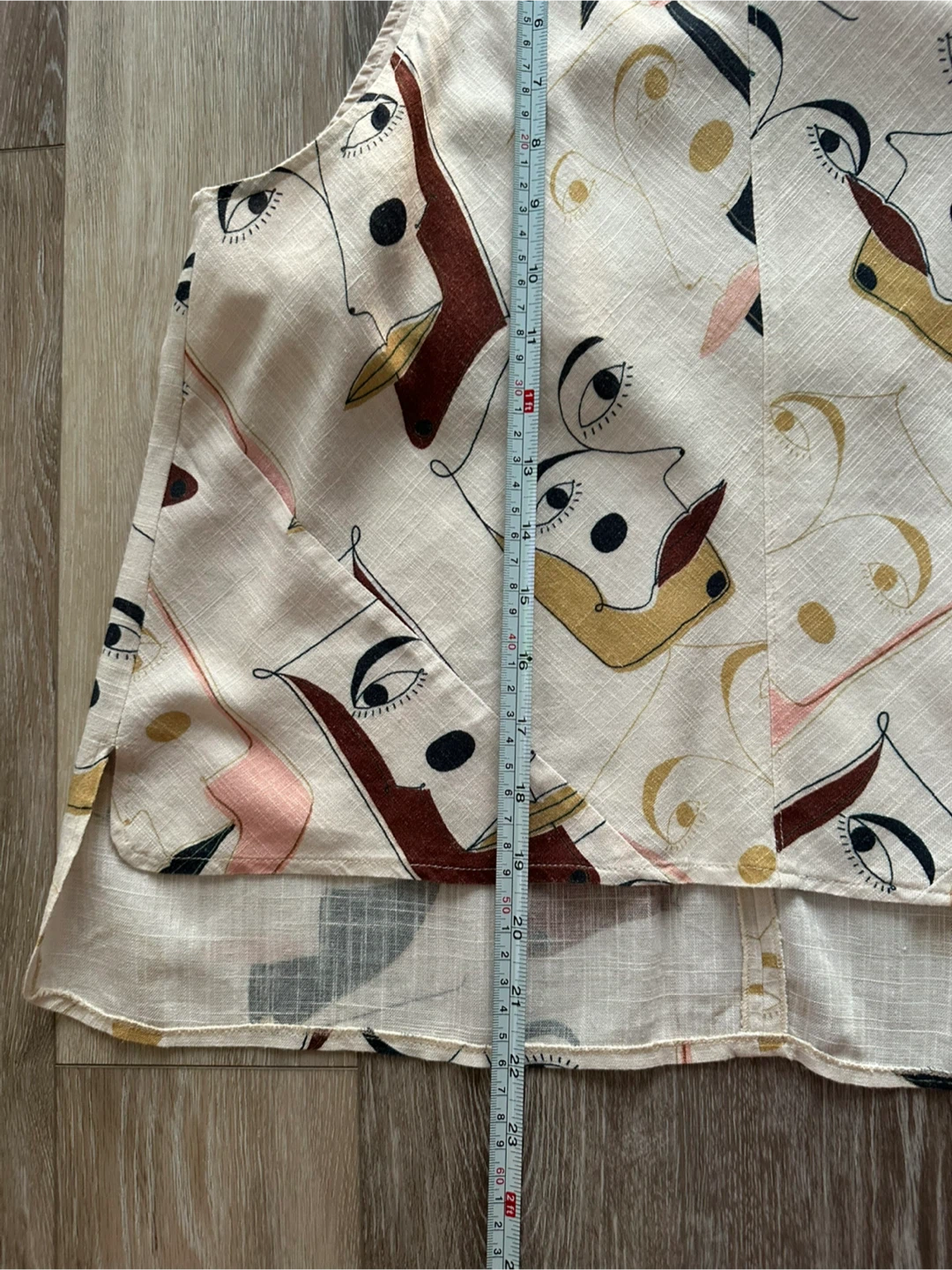 Atelier Murri Graphic Print Linen Top size L. - photo 5