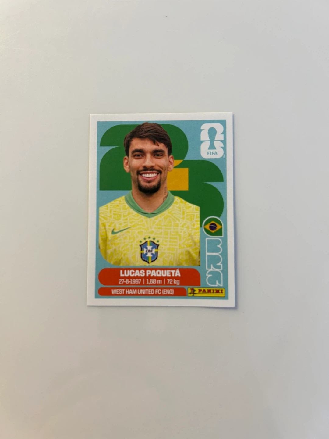 Panini FIFA World Cup 2026 Lucas Paqueta Card