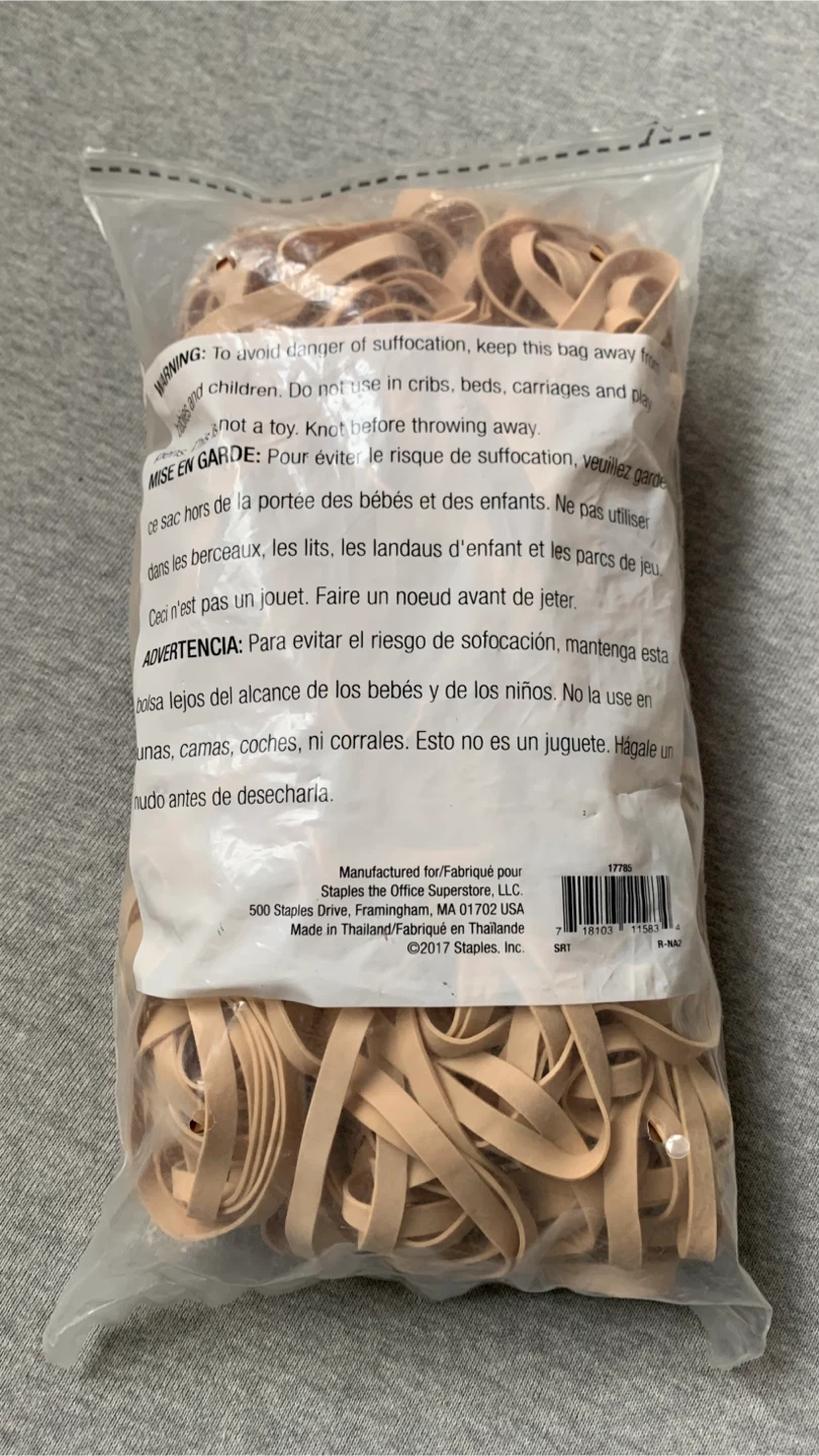 Staples #64 Rubber Bands - 1 lb (453 g) - photo 2