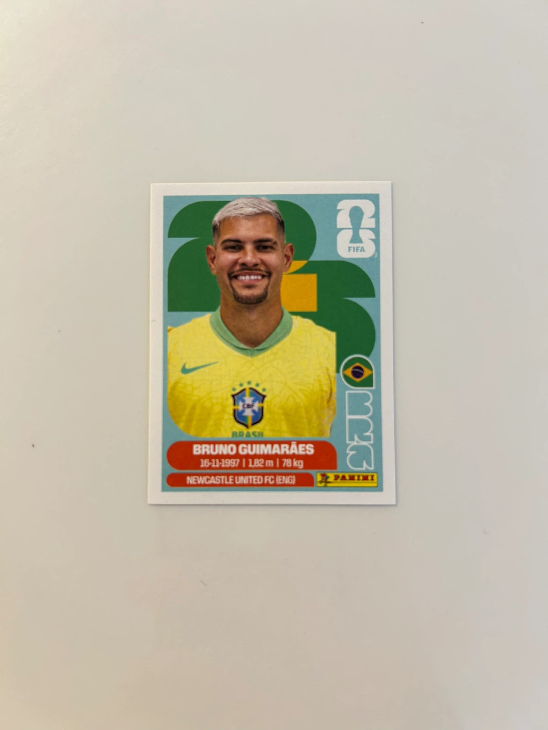 Panini FIFA World Cup 2026 Bruno Guimaraes Sticker