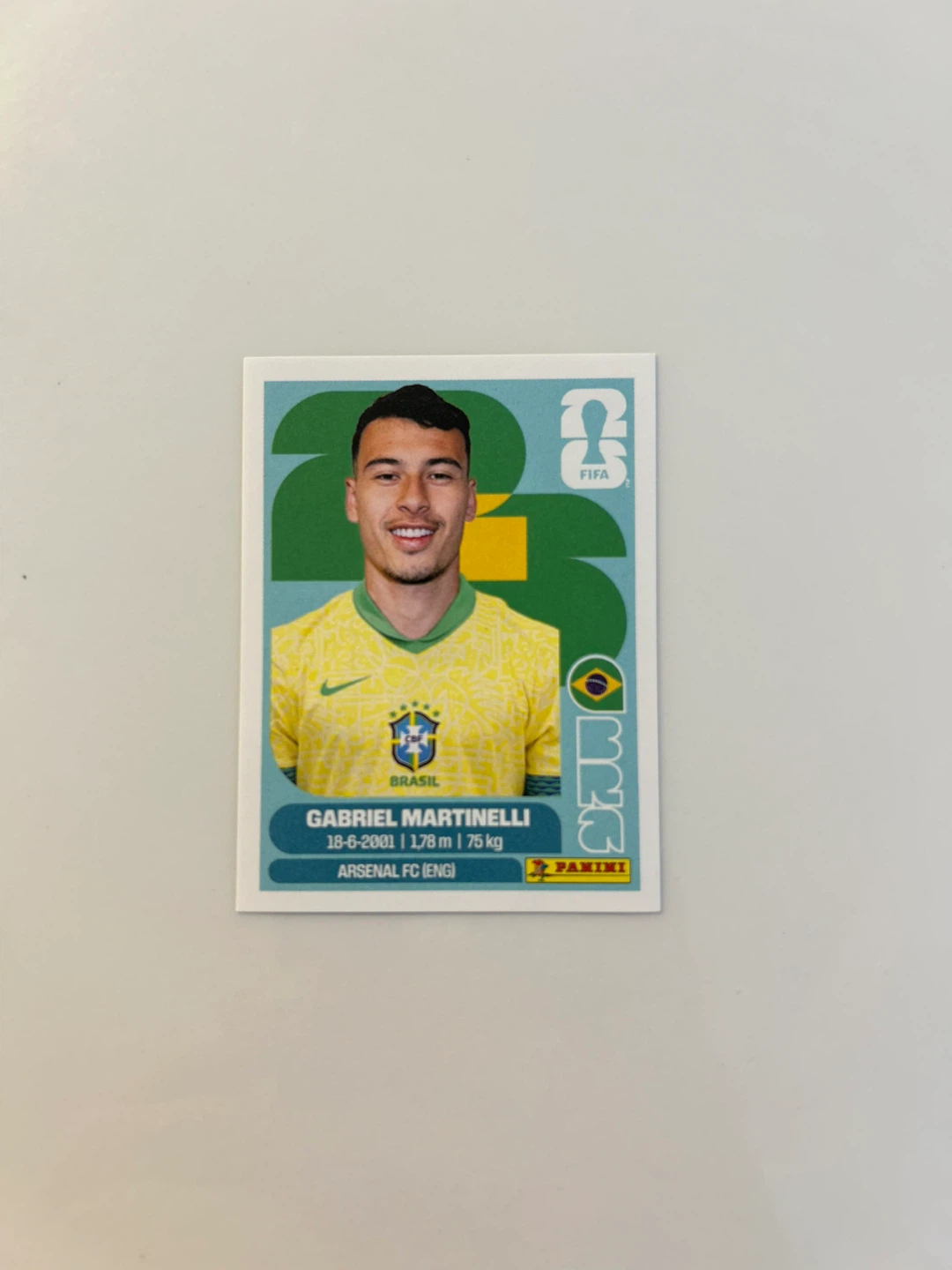 Panini FIFA World Cup 2026 Gabriel Martinelli Sticker