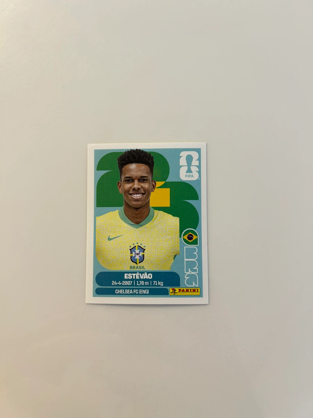 Panini FIFA World Cup 2026 Estêvão Sticker