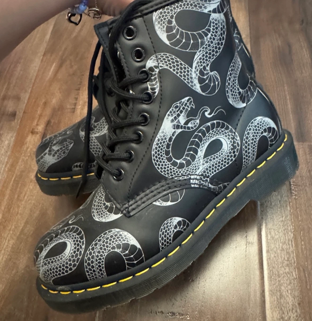 Dr. Martens 1460 Snake Print Boots - photo 2