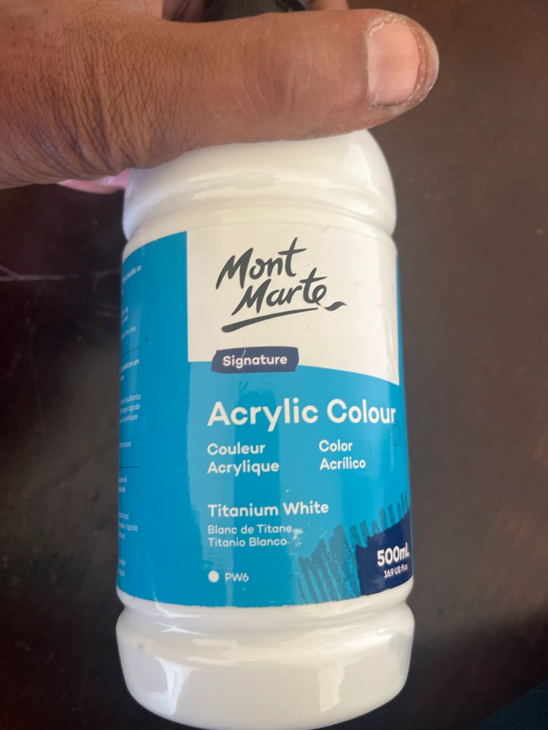 Mont Marte Signature Acrylic Paint 500ml Titanium White