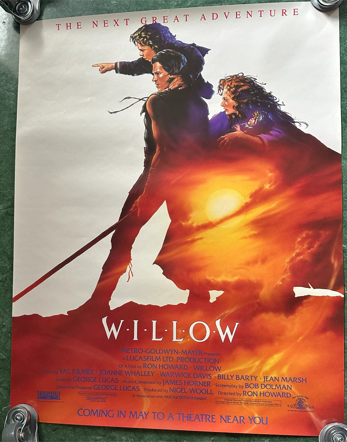 Original 1988 Willow Movie Retail Store Poster (22’x17’)