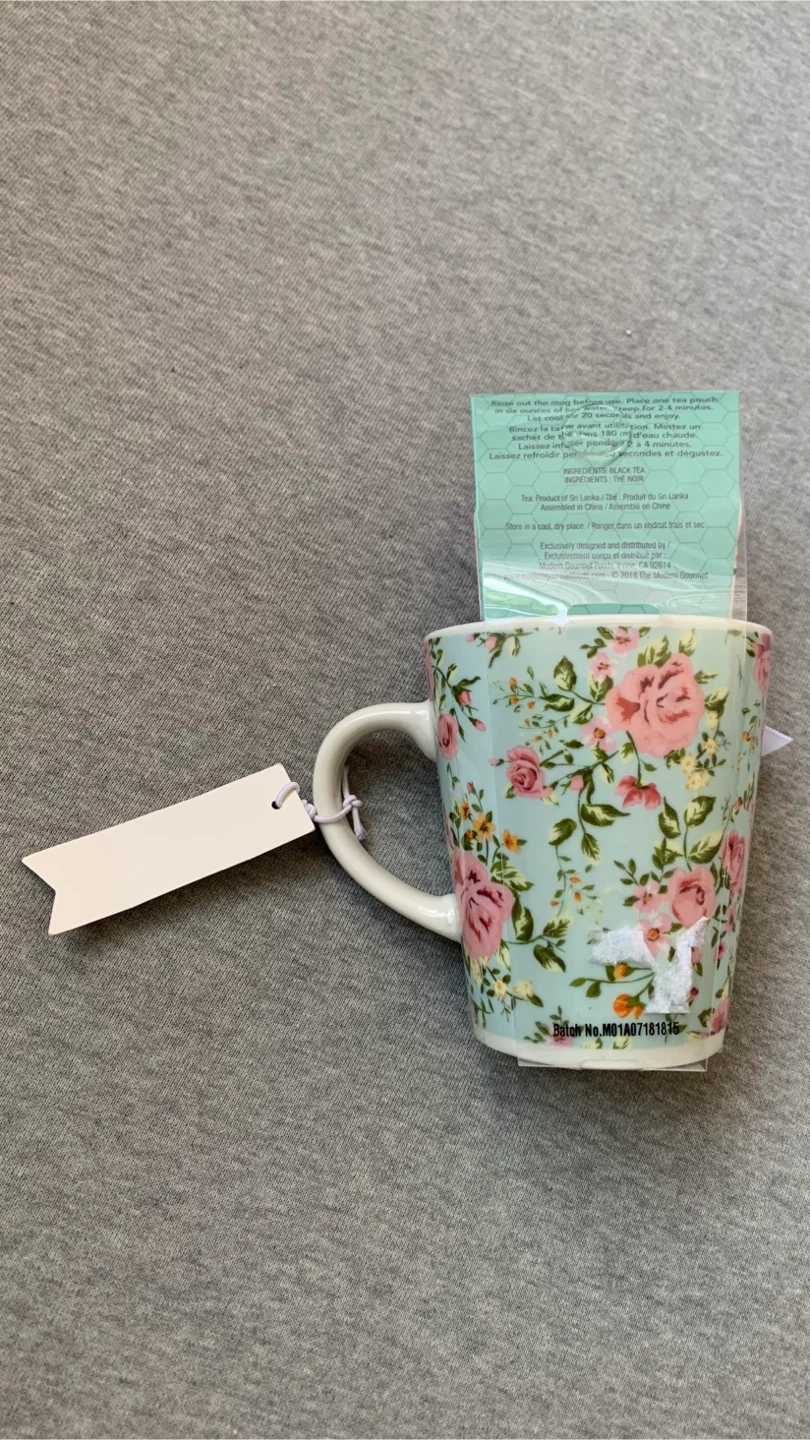 Modern Gourmet Foods Floral Mug with Tea Set - photo 2
