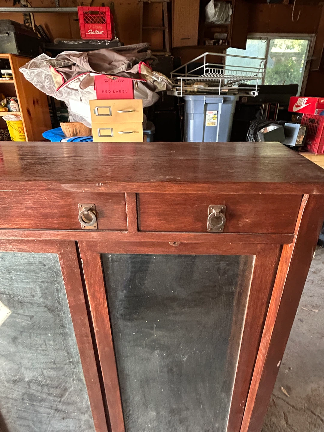 Vintage Oak Display Cabinet