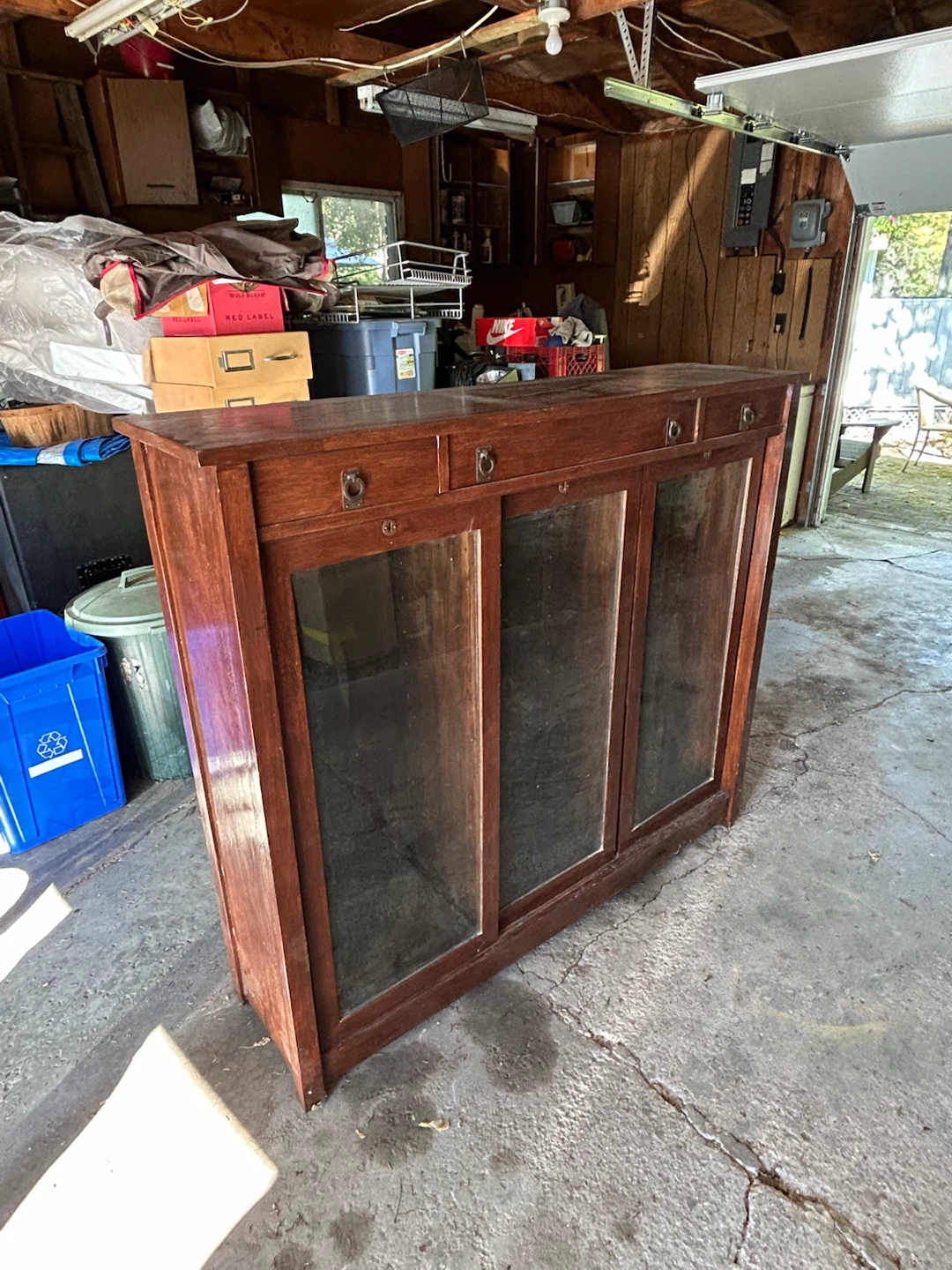 Vintage Oak Display Cabinet - photo 3