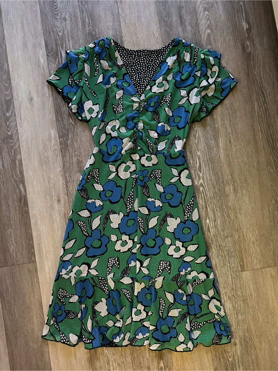 Cabi reversible Black and white floral print dress