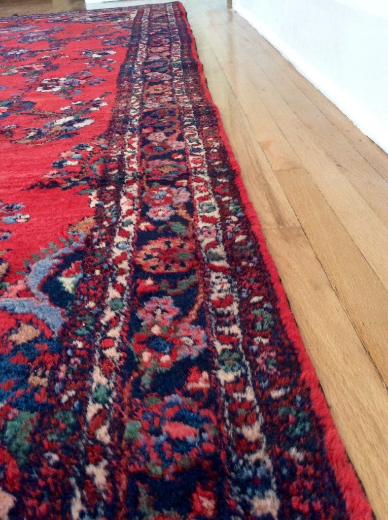 ⭐️Antique Lilian large rug w/ ruby red bold floral design - photo 4