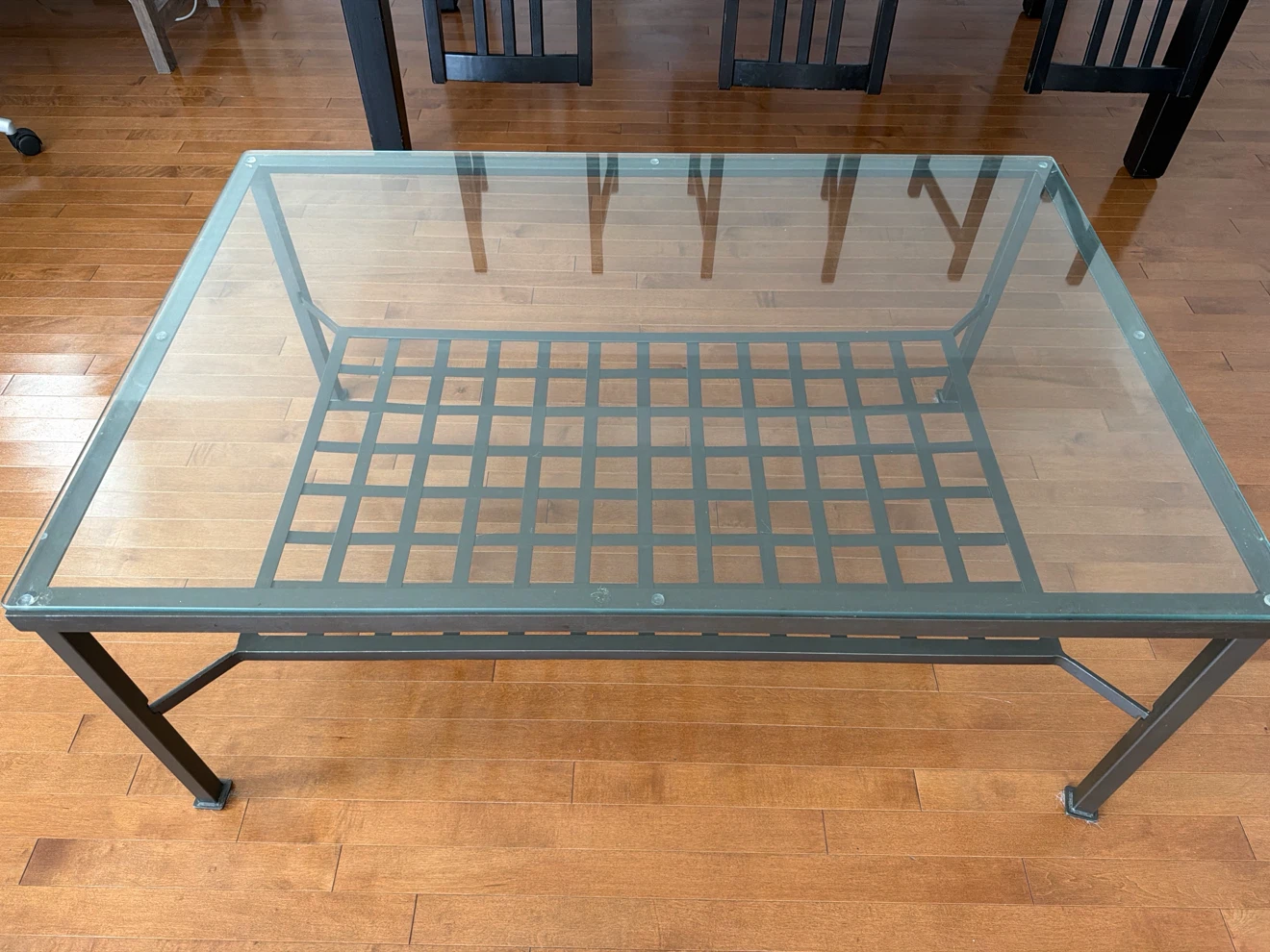 Metal and Glass Coffee Table
