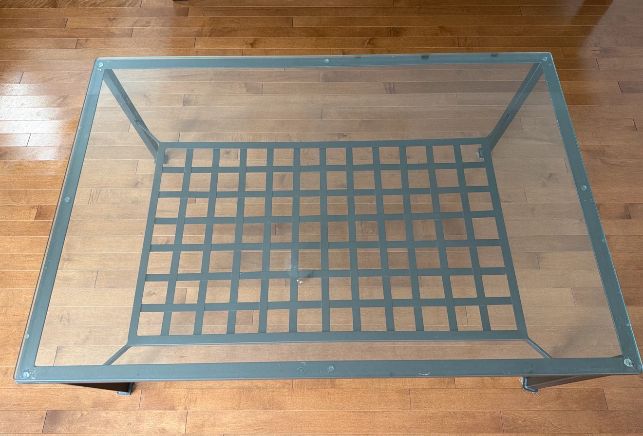 Metal and Glass Coffee Table - photo 2