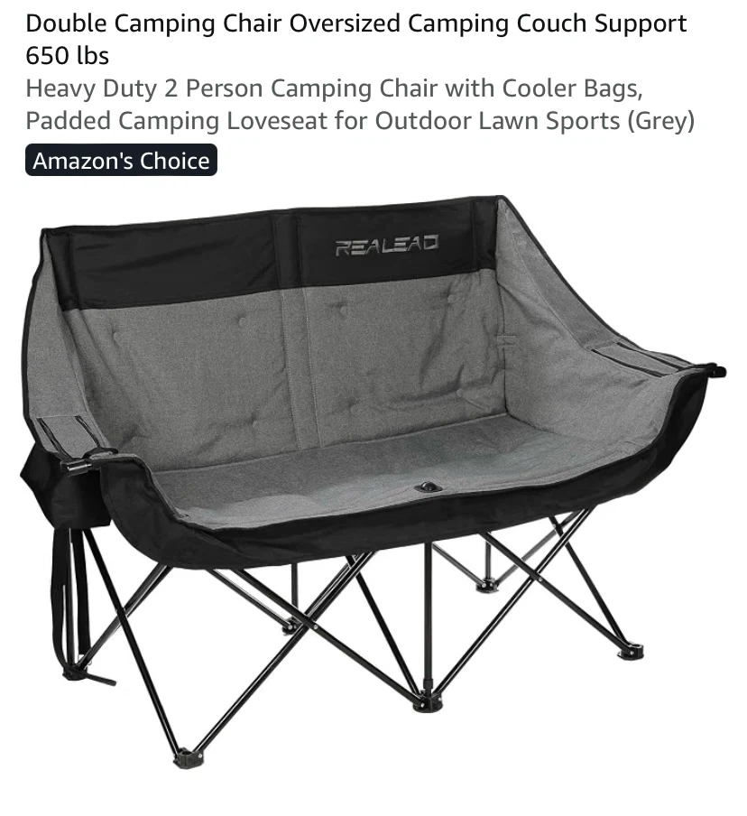 New ReaLead Double Oversized Camping Chair