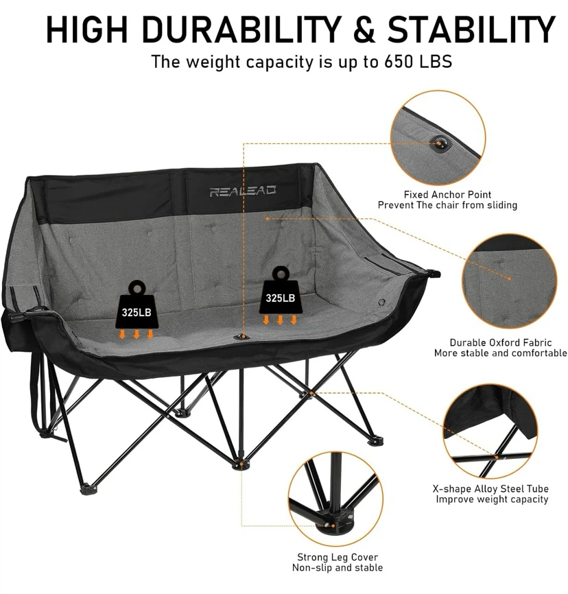 New ReaLead Double Oversized Camping Chair - photo 3