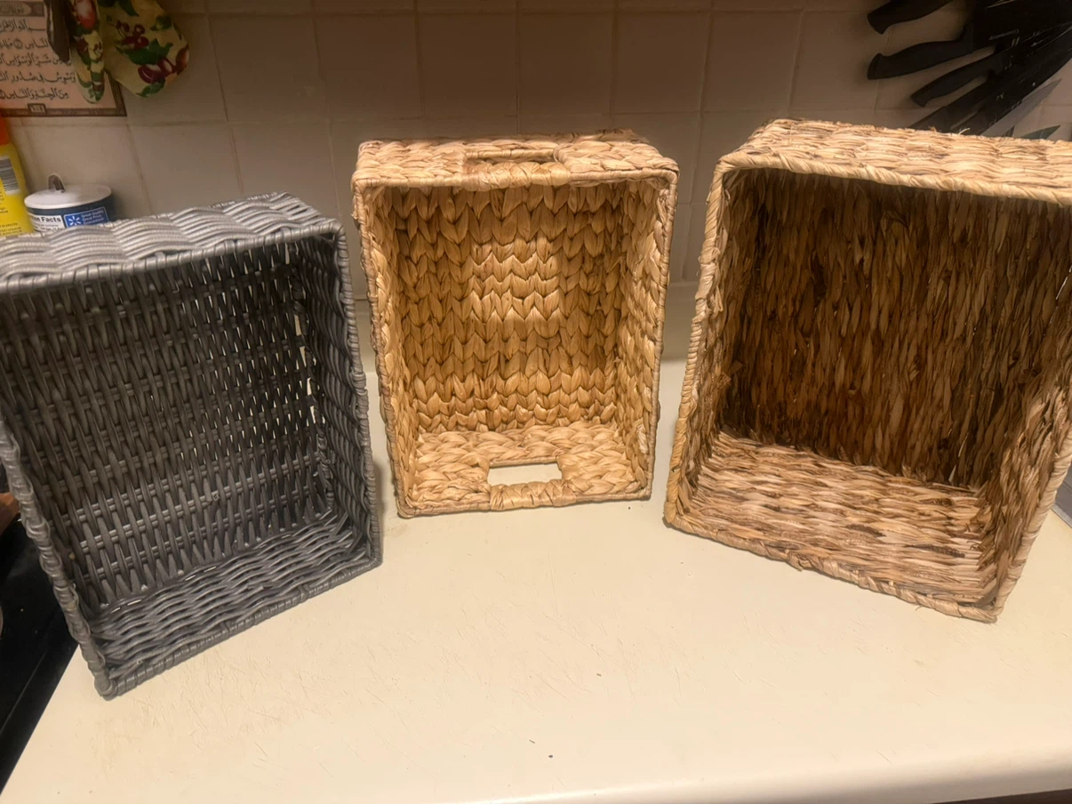 Set of 3 Wicker Storage Baskets - photo 3