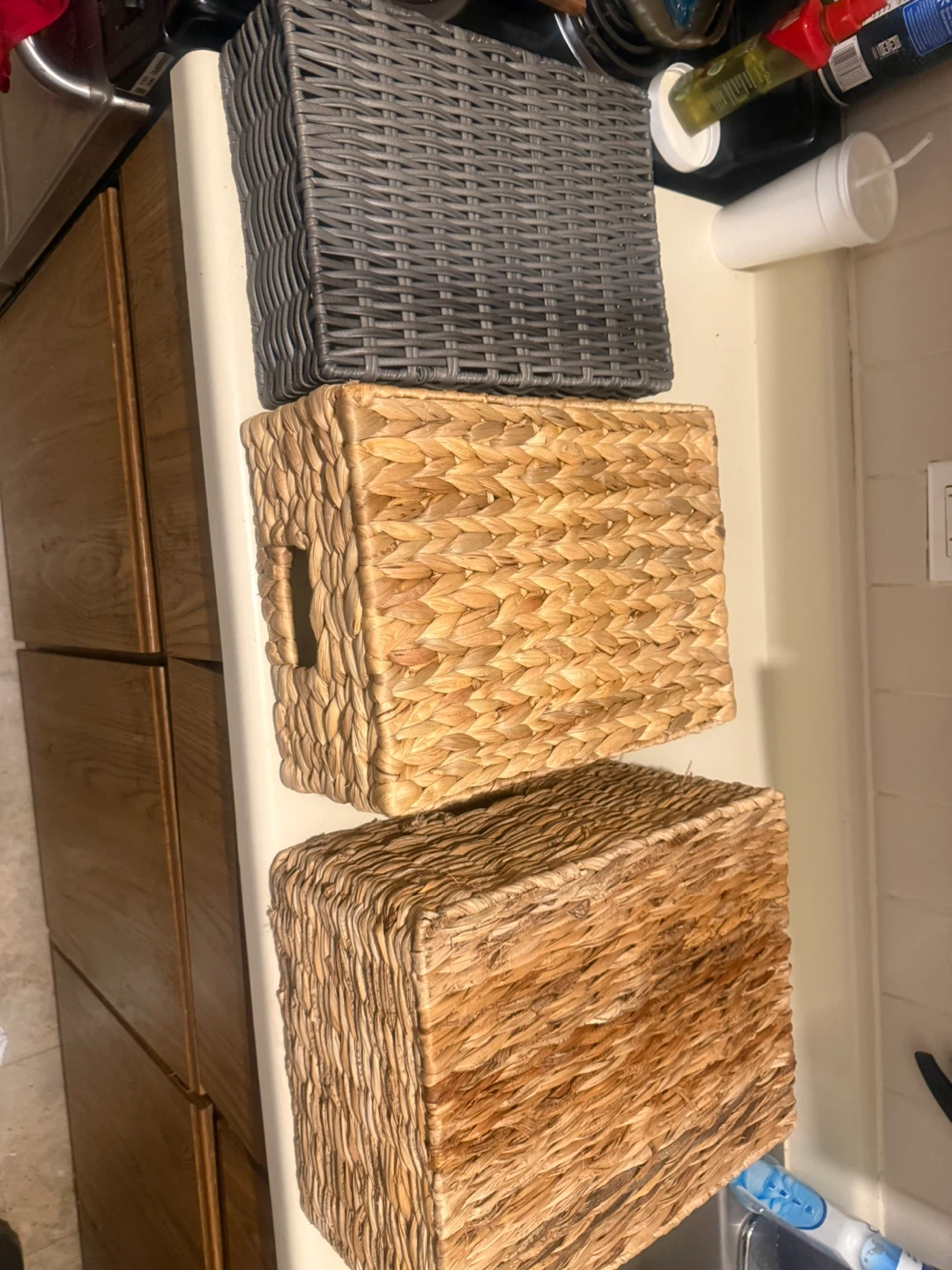 Set of 3 Wicker Storage Baskets - photo 5