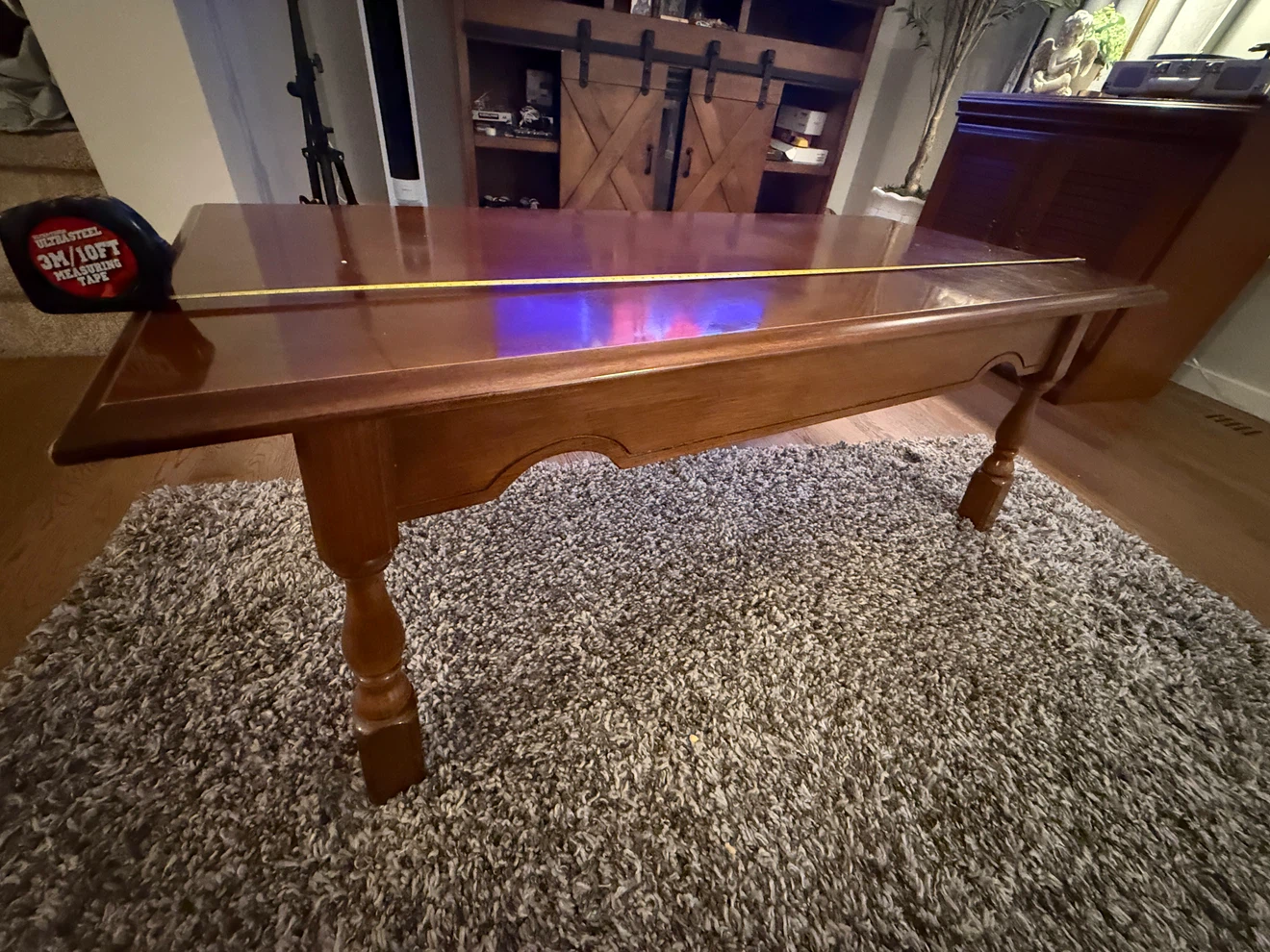 Set of 3 Solid Wood Tables $70 - photo 5