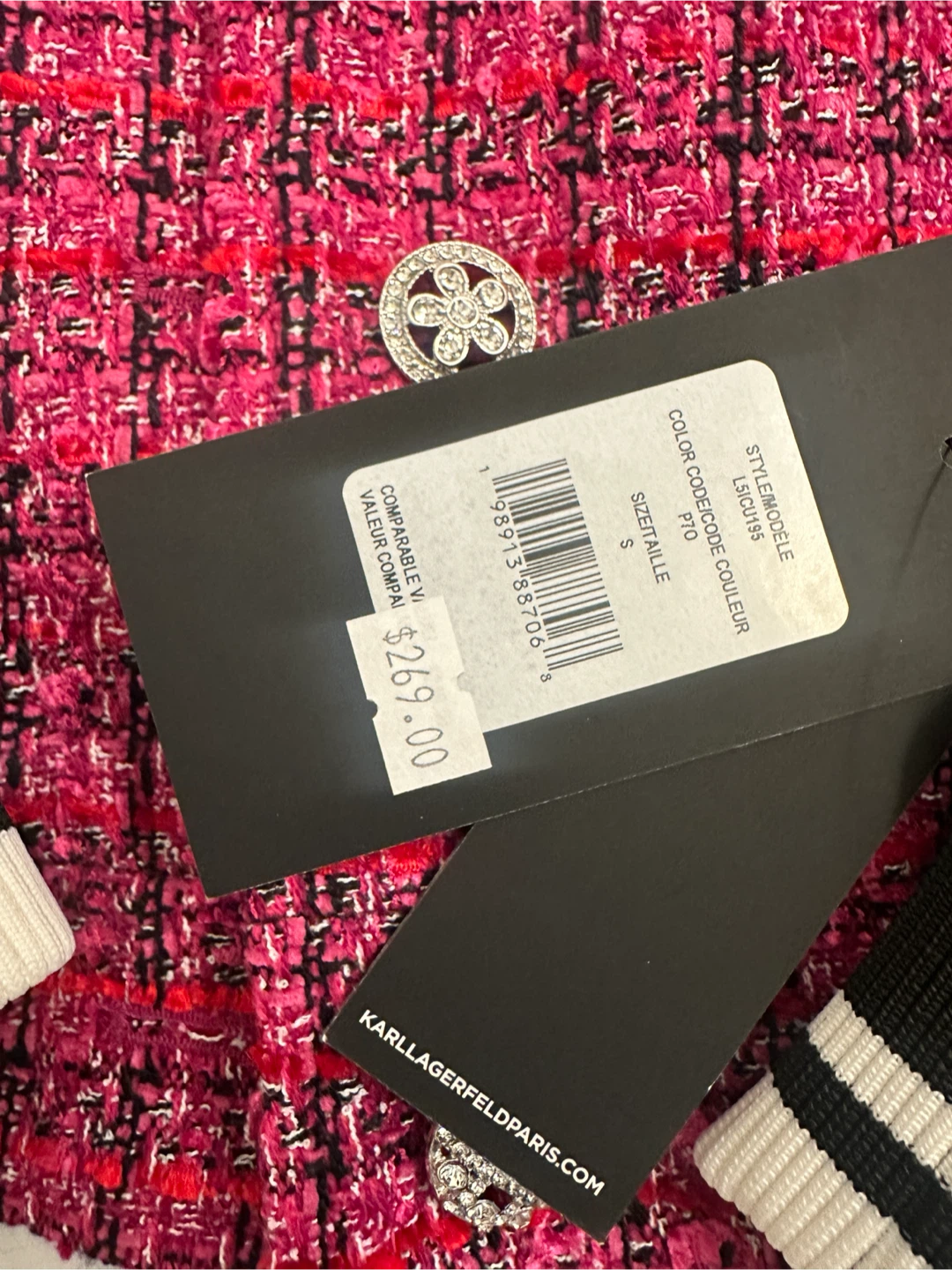 Karl Lagerfeld Paris Tweed Jacket - photo 5