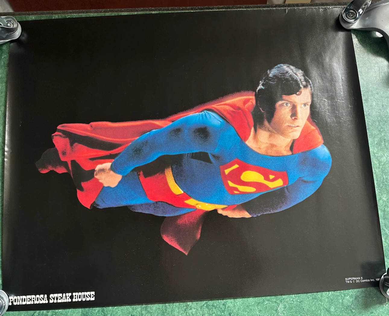 1980 Superman II Ponderosa Steak House Poster