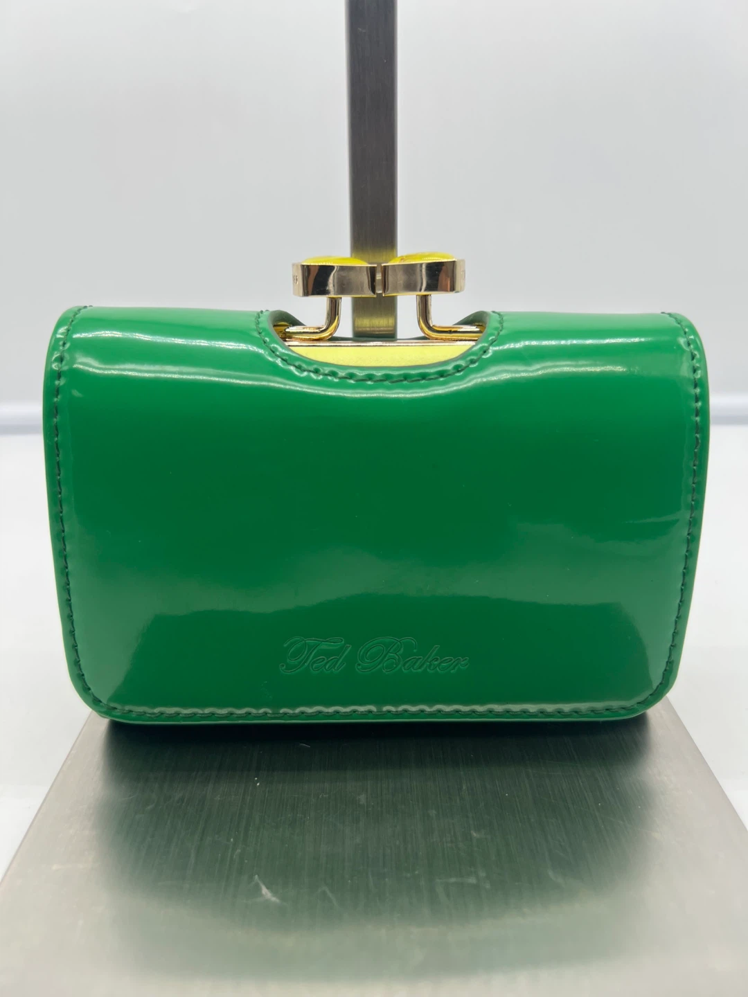 Ted Baker Lenora Bow Green Patent Leather Wallet