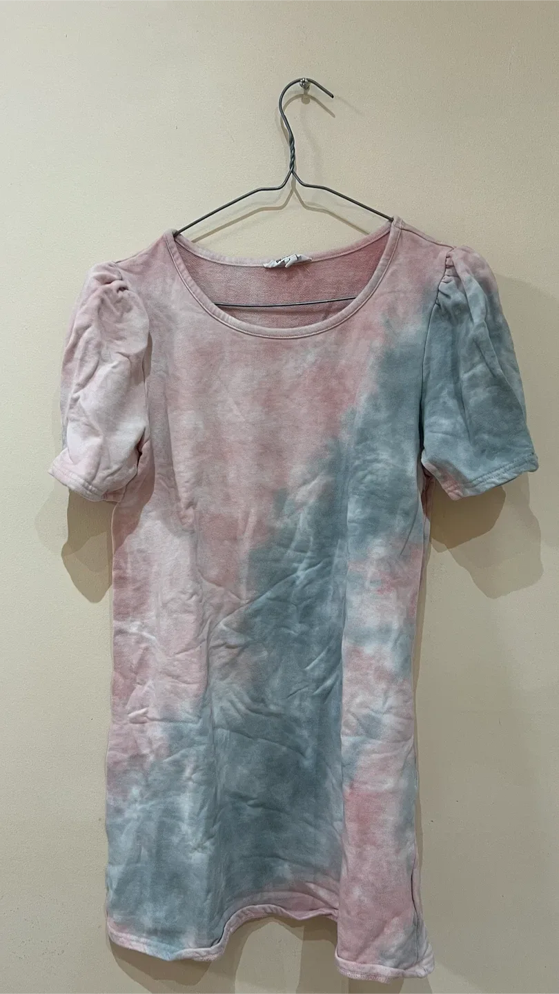 Tie Dye Puff sleeve dress