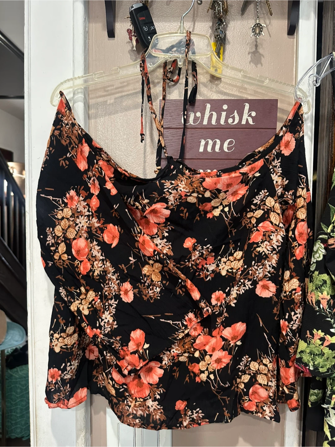 Two Floral Print Cold Shoulder Tops - photo 2