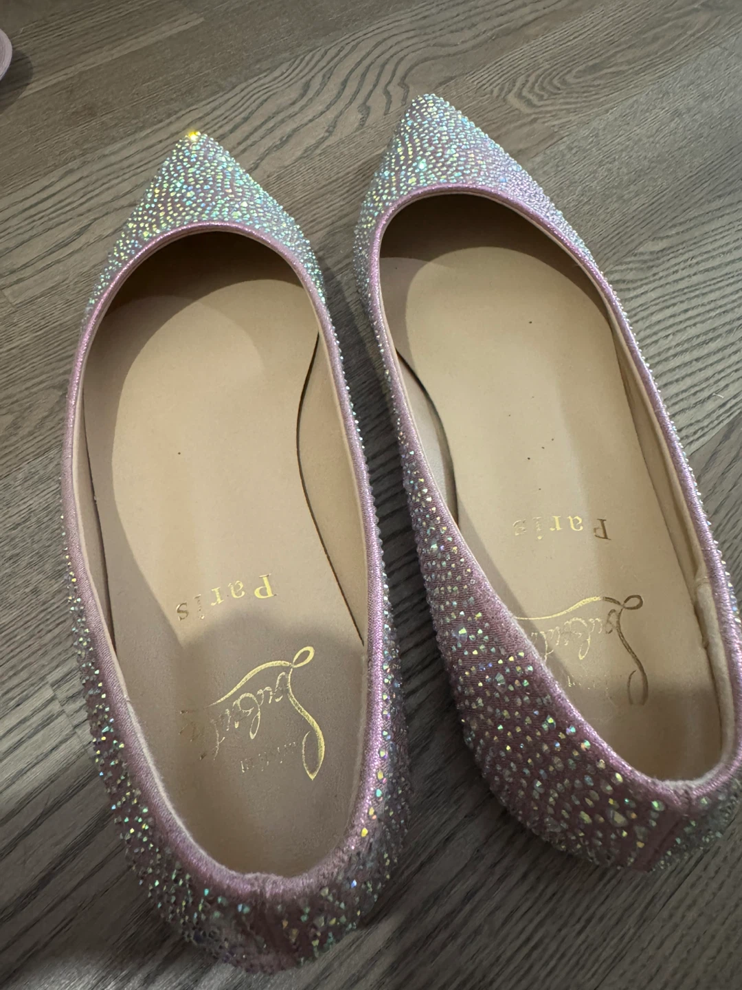 Christian Louboutin Crystal Embellished Flats