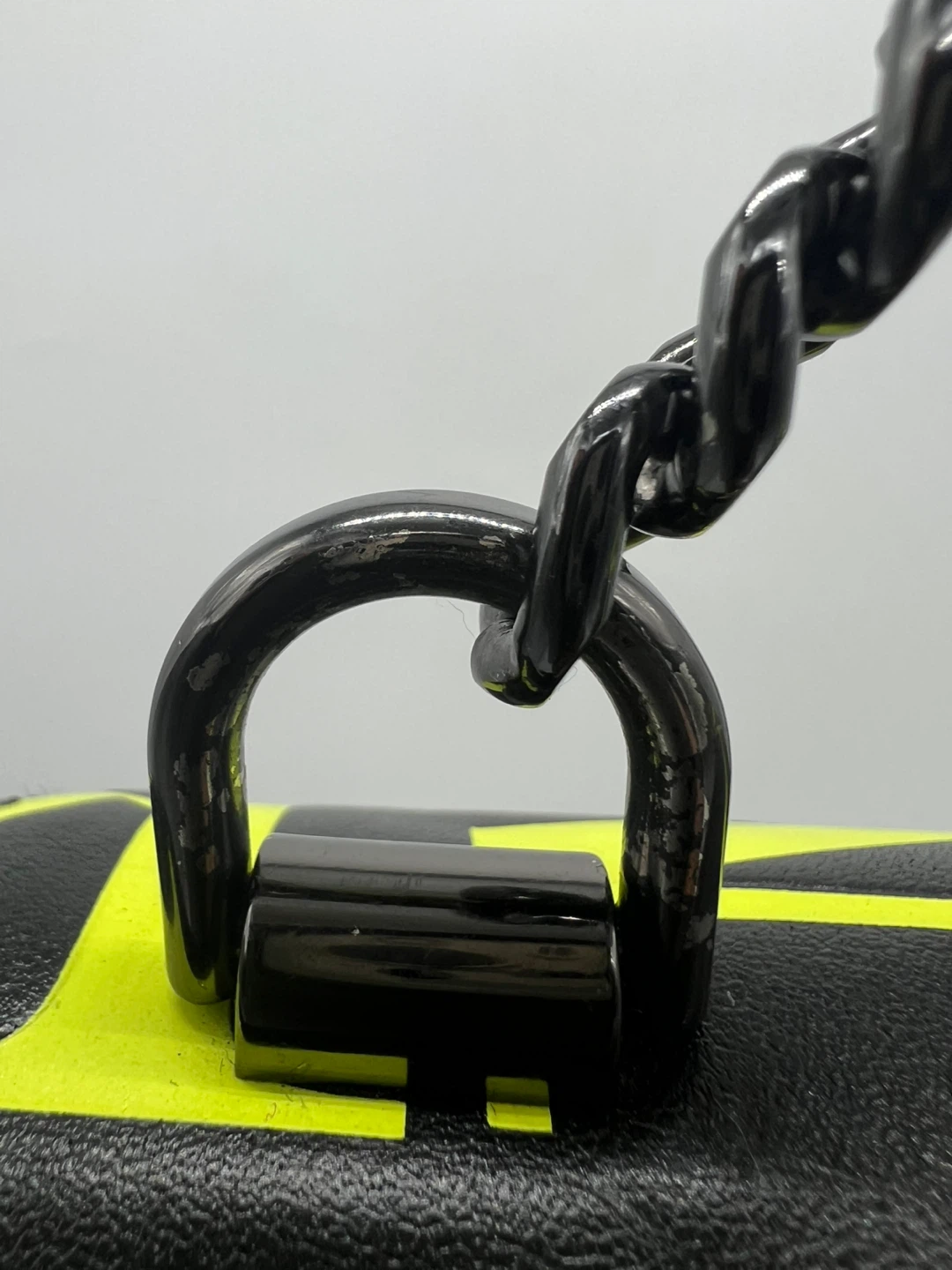 Michael Kors Whitney Newsprint Neon Green Leather Bag - photo 3