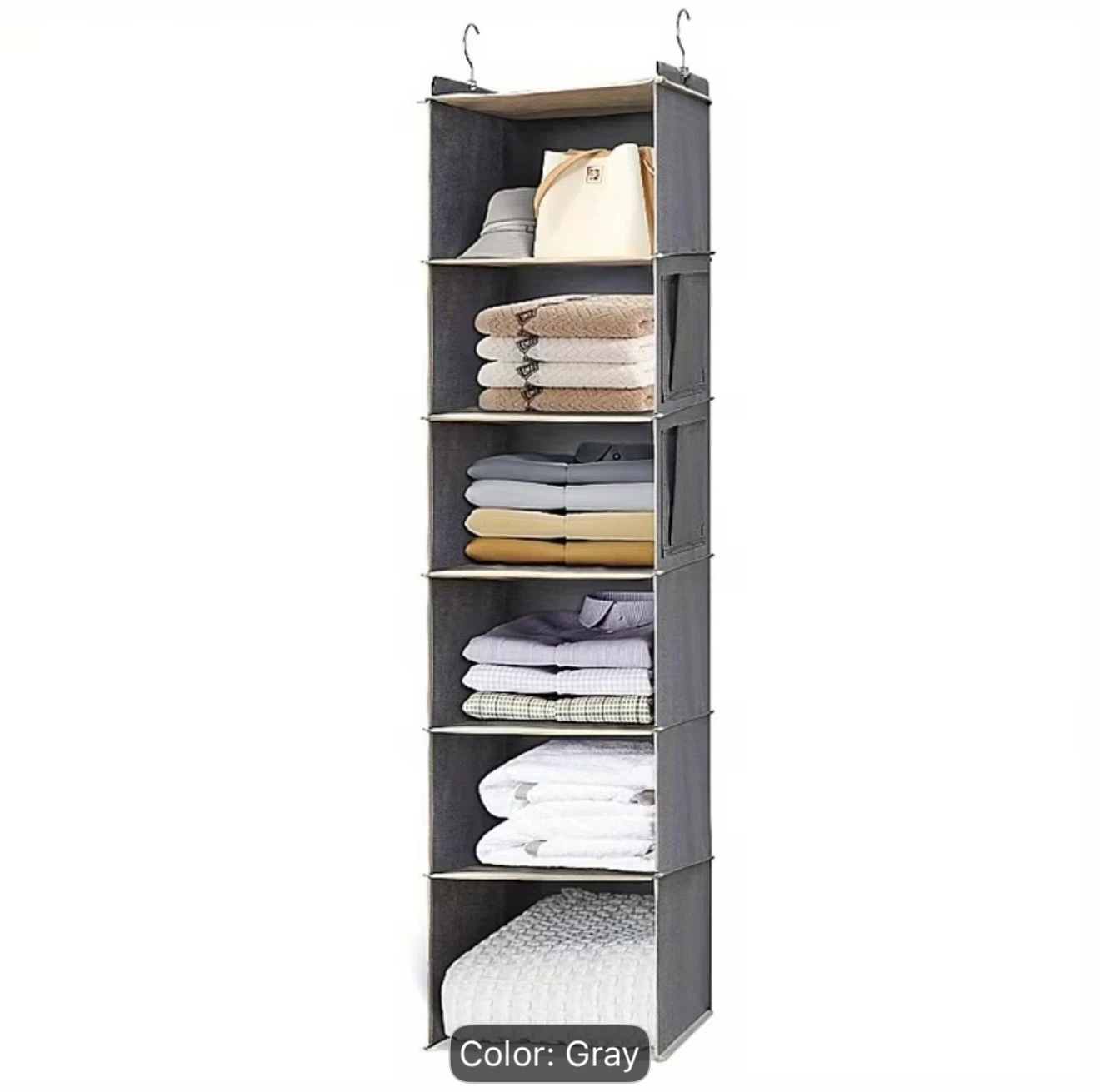 Hanging Closet Organizer with 6 Shelves