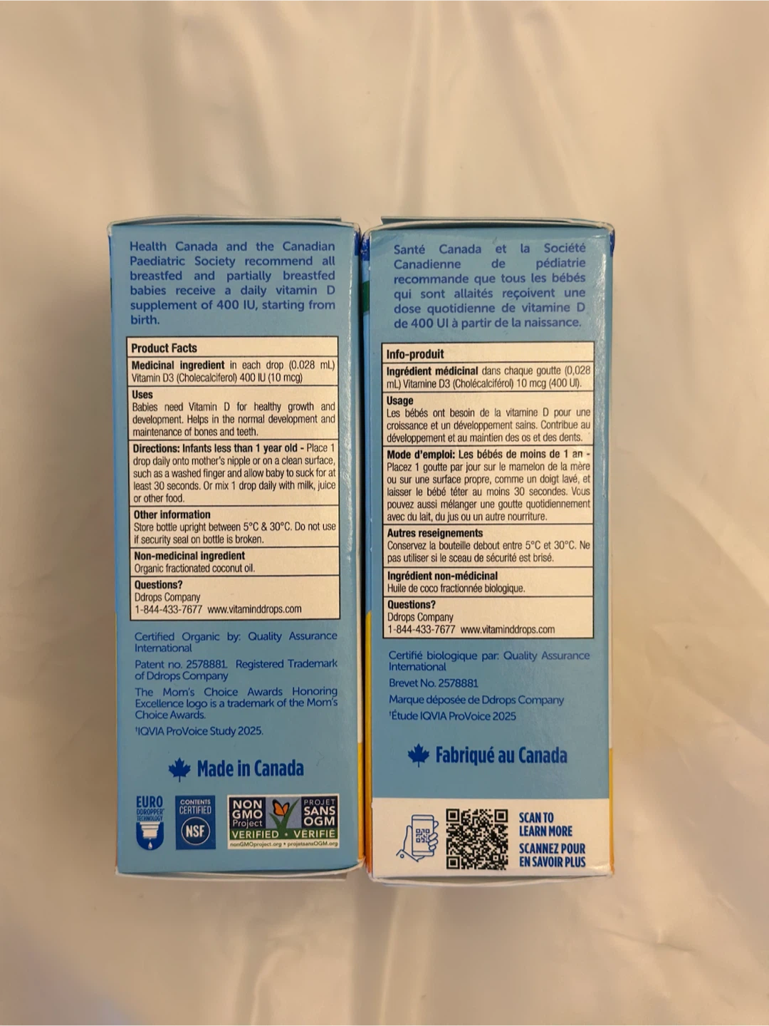 FREE: 2x Brand New Sealed Organic Baby Ddrops Vitamin D3 - photo 4