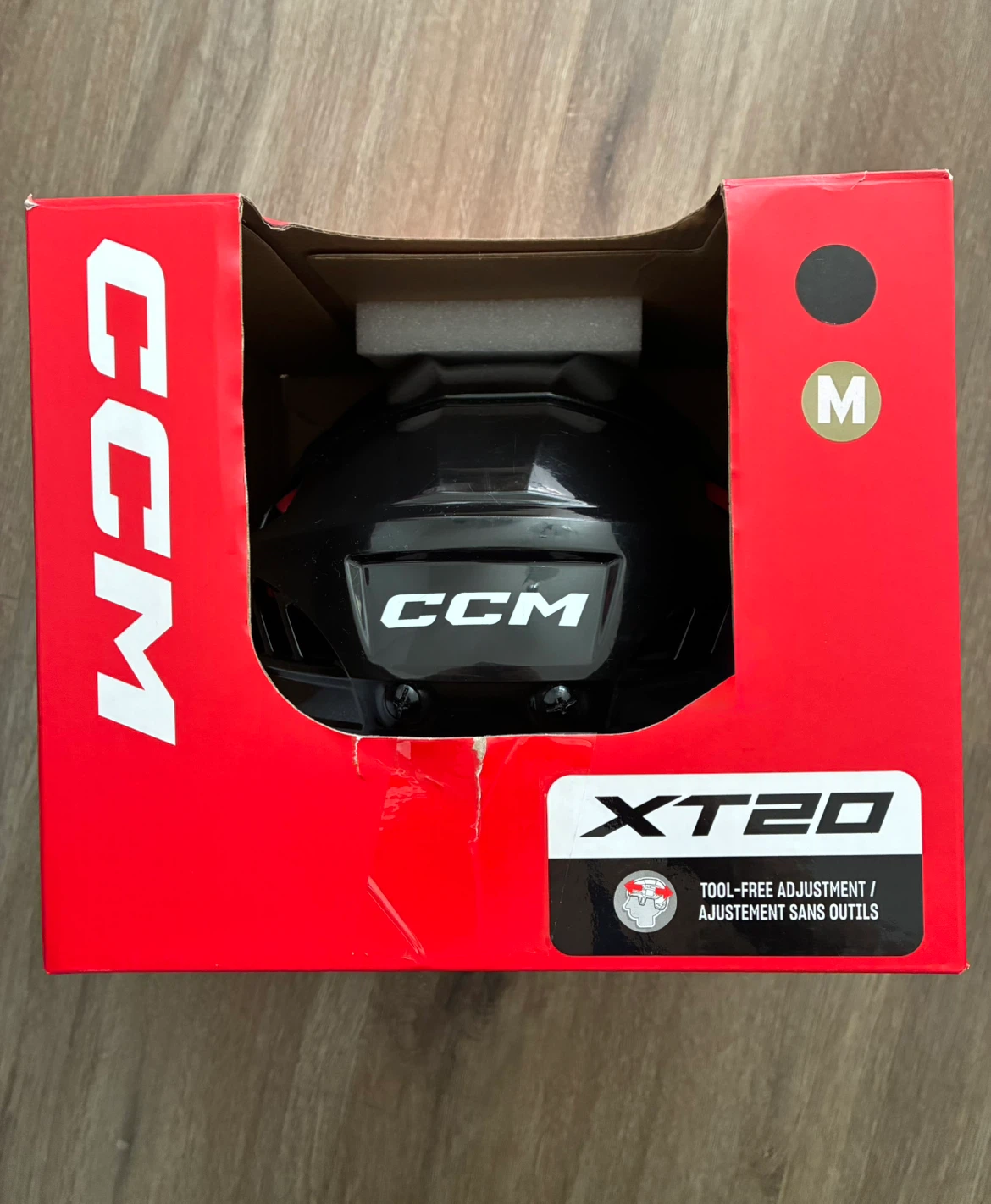 CCM XT20 Hockey Helmet, Black, Medium