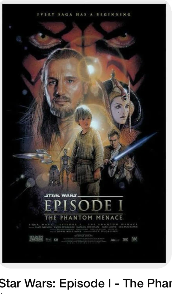 1999 Star Wars Episode I One Sheet Collector Edition Poster