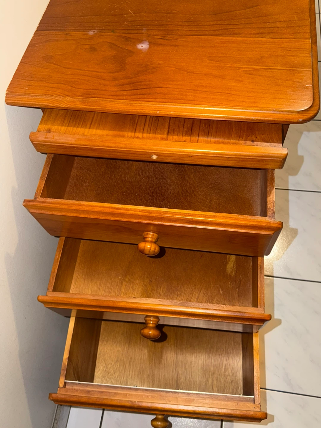 Wooden Three-Drawer Filing Cabinet - photo 3