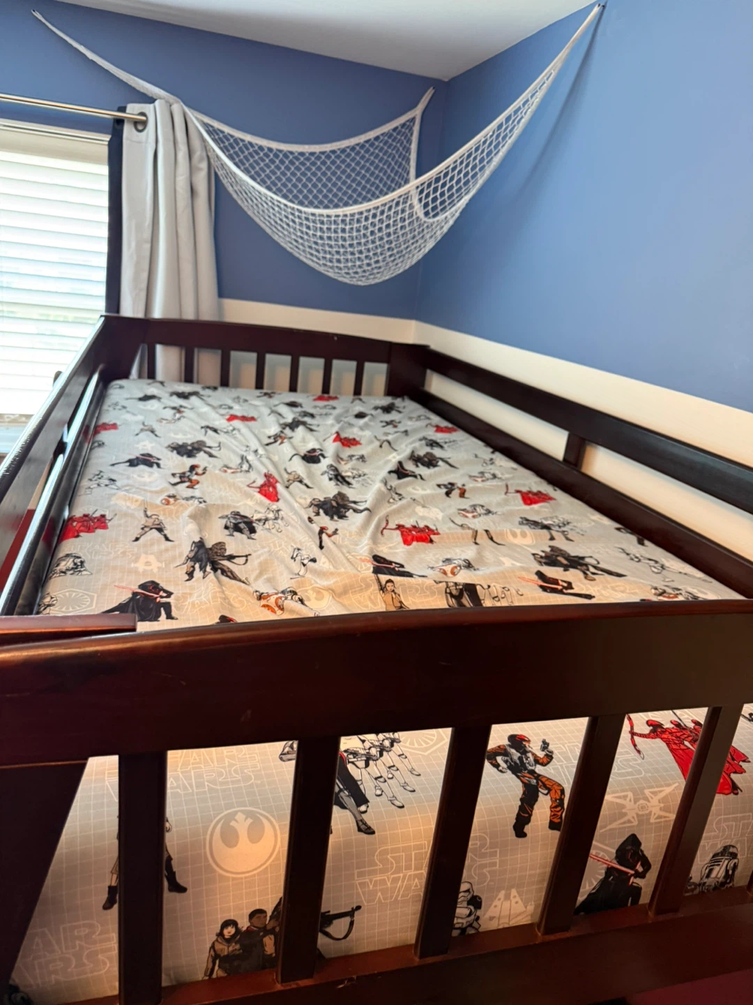 Dark Wood Twin over Full Bunk Bed with Storage - photo 3