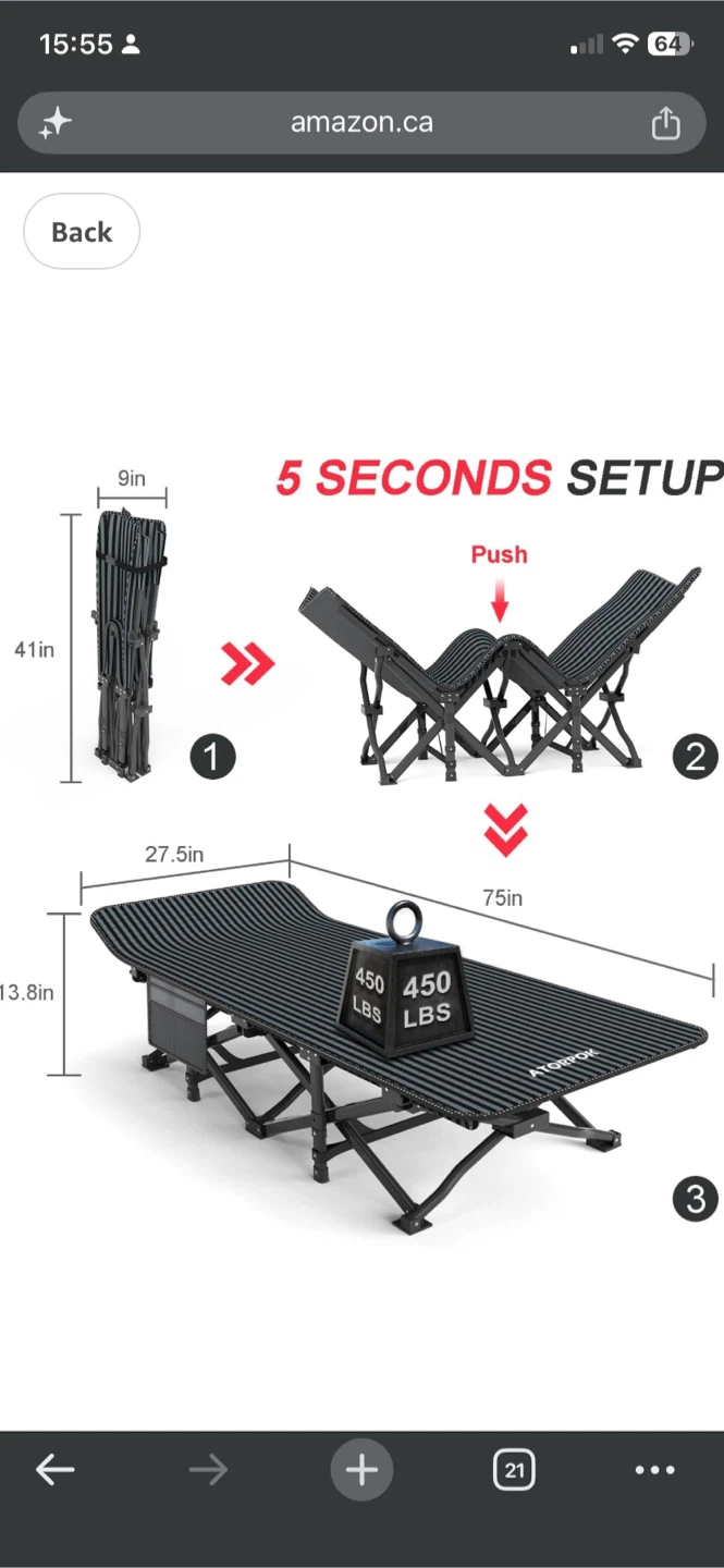 Atorpok Camping Cot - photo 2