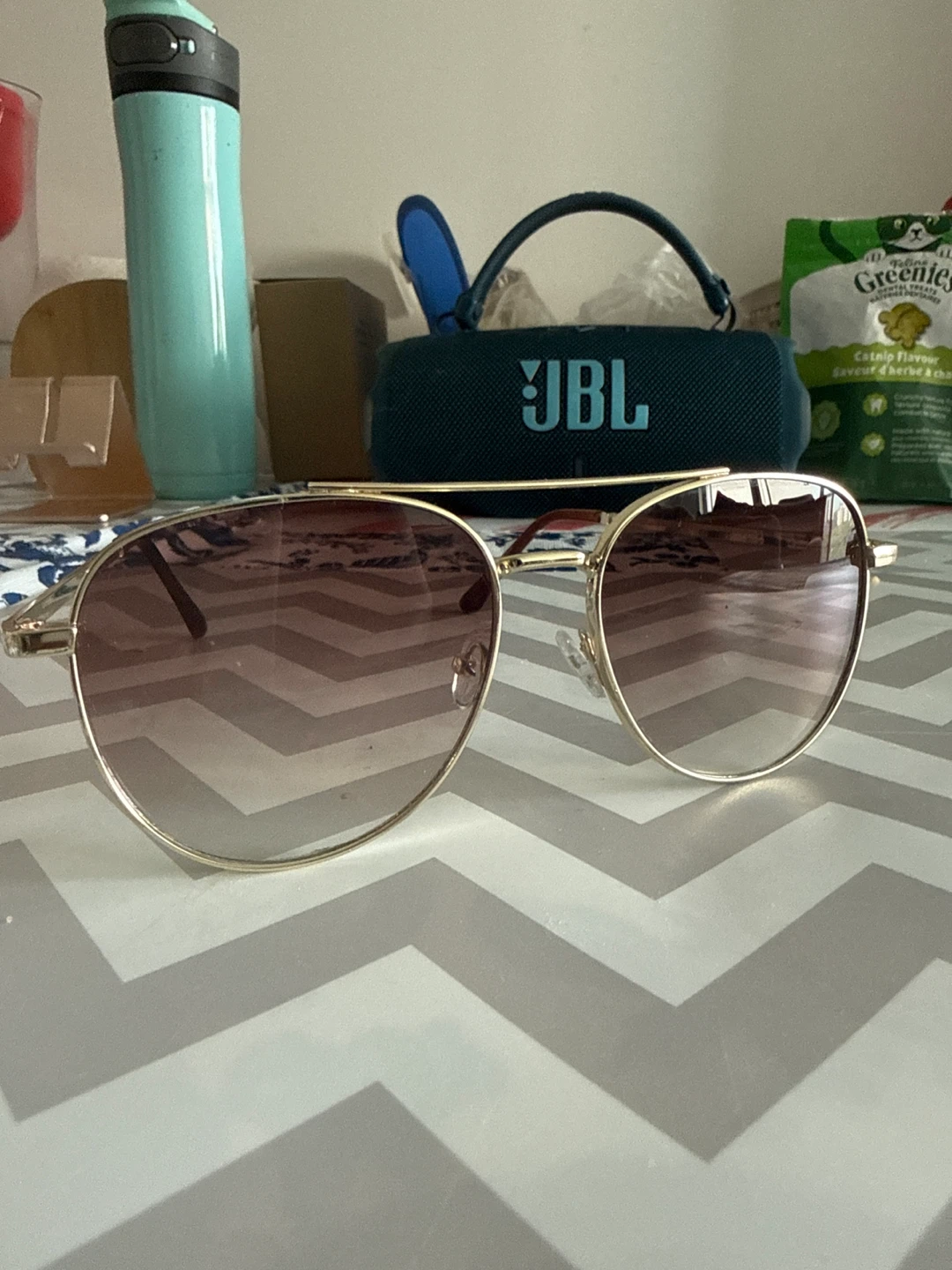 Gold Aviator Sunglasses - photo 2
