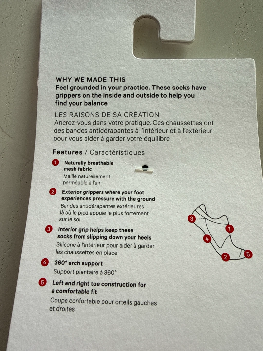 Lululemon Find Your Balance Tab Socks Medium - photo 5