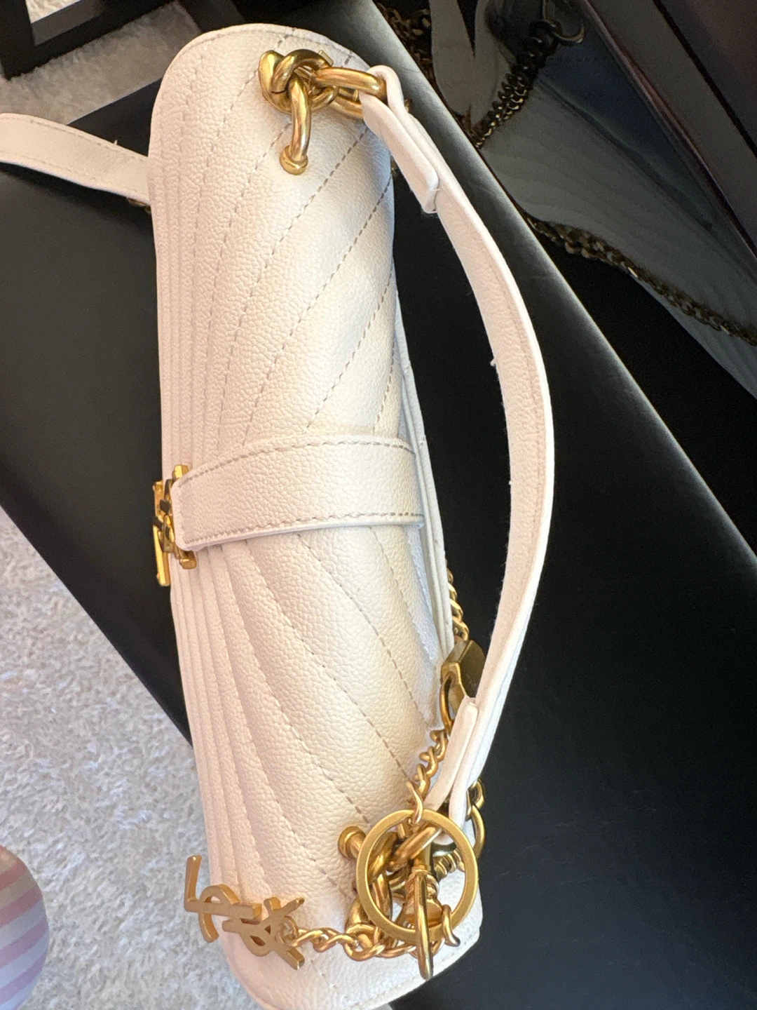 Saint Laurent College Bag Medium White - photo 2