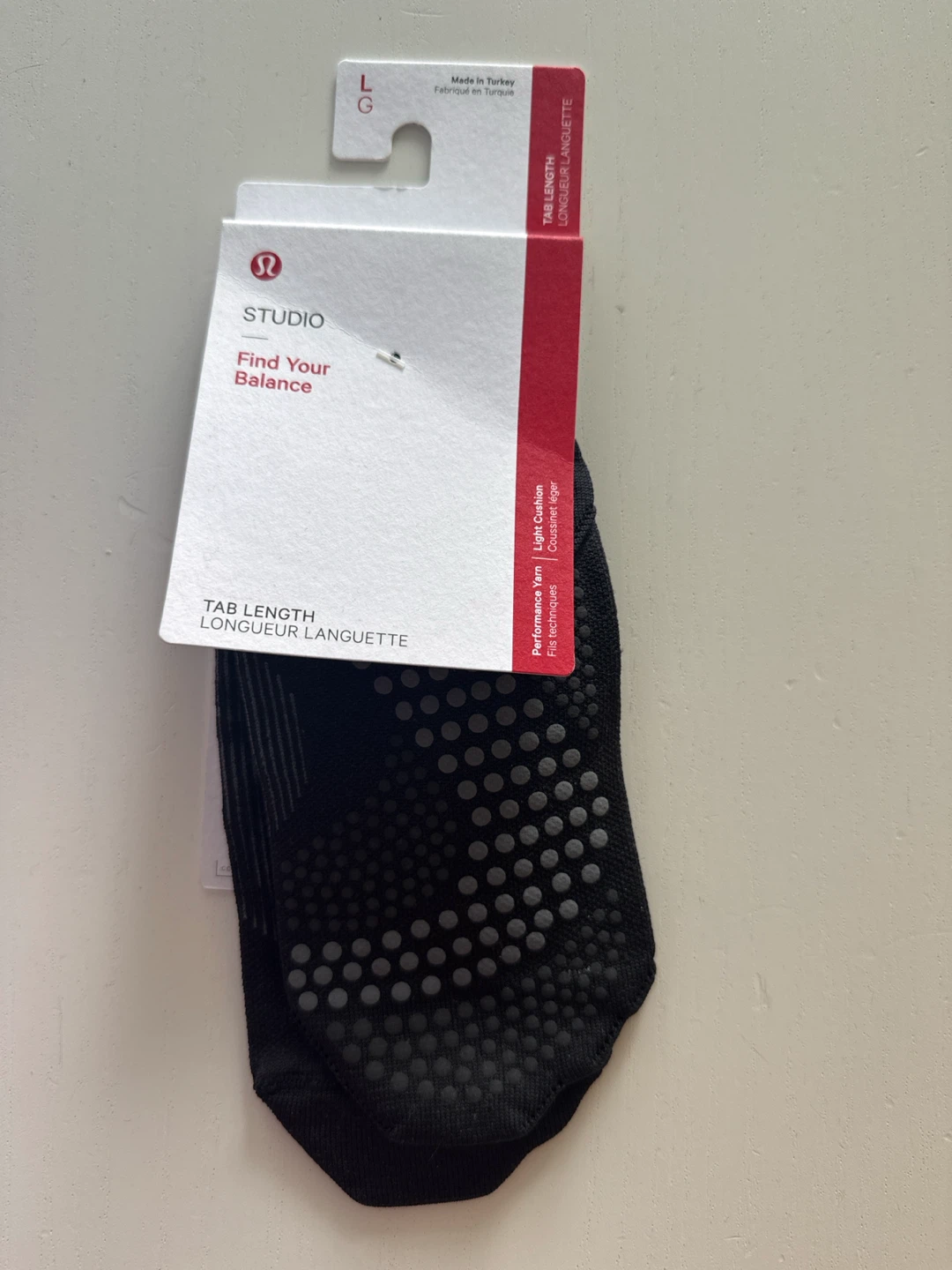 Lululemon Find Your Balance Tab Socks Black - Large